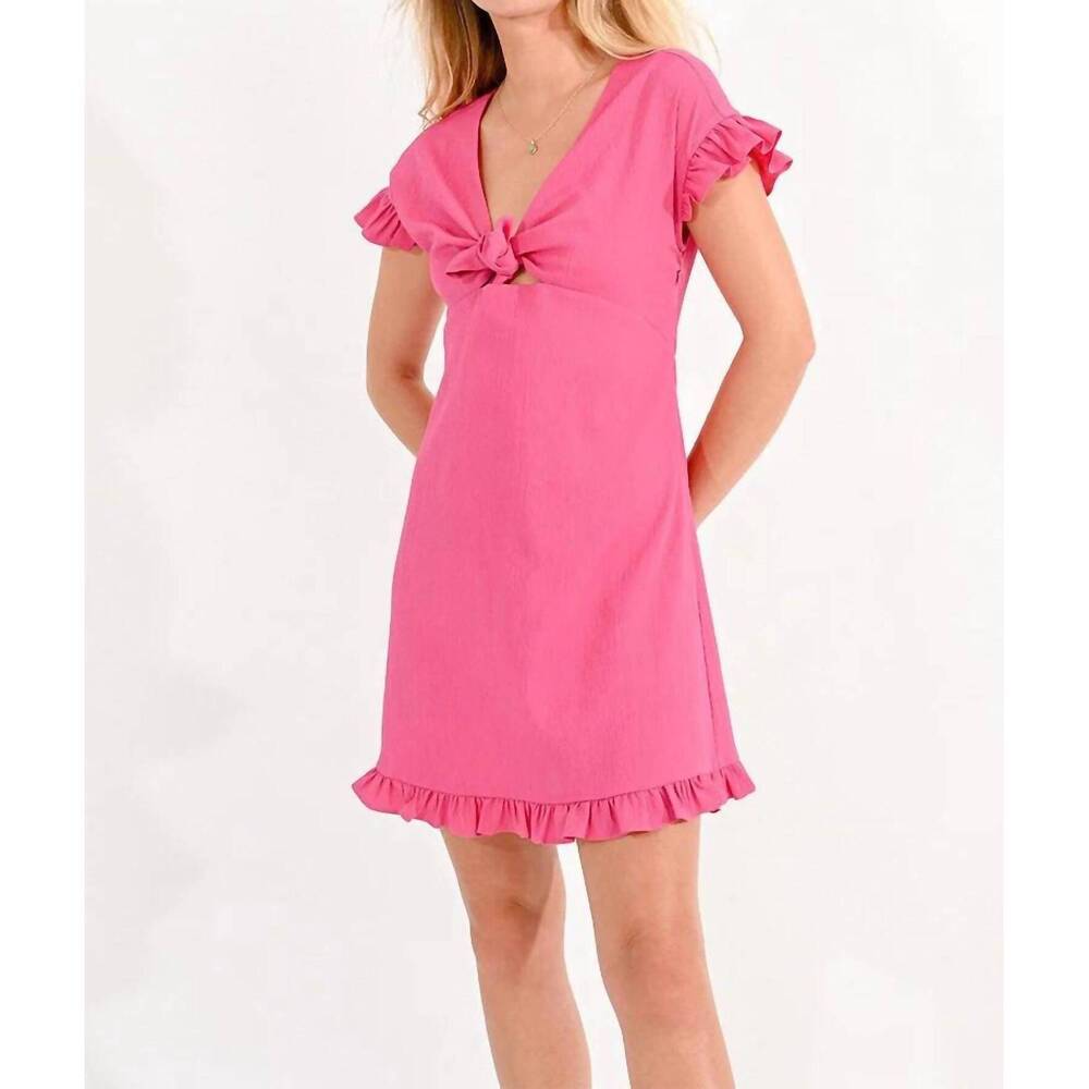 NEW MOLLY BRACKEN short sleeve mini dress in pink